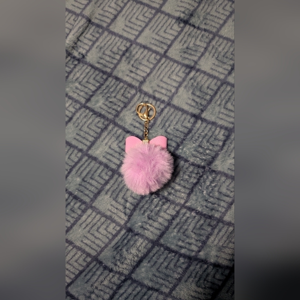 Pink Fluffy Keychain Accessory (New) - Picture 3 of 4
